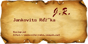 Jankovits Réka névjegykártya