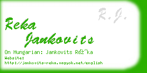 reka jankovits business card